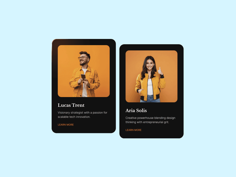 glowing content card